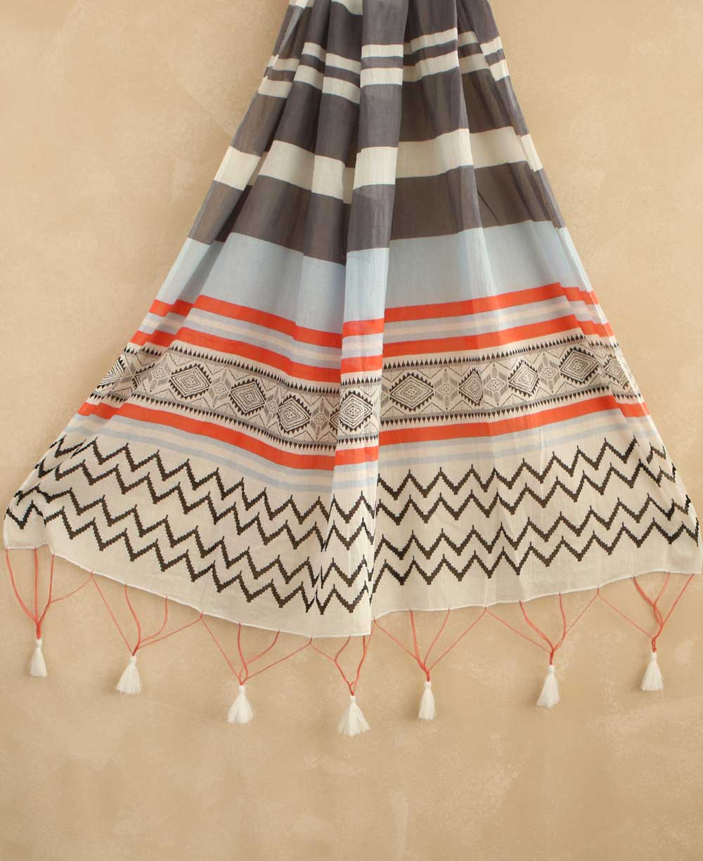 Modern Striped Tribal Scarf