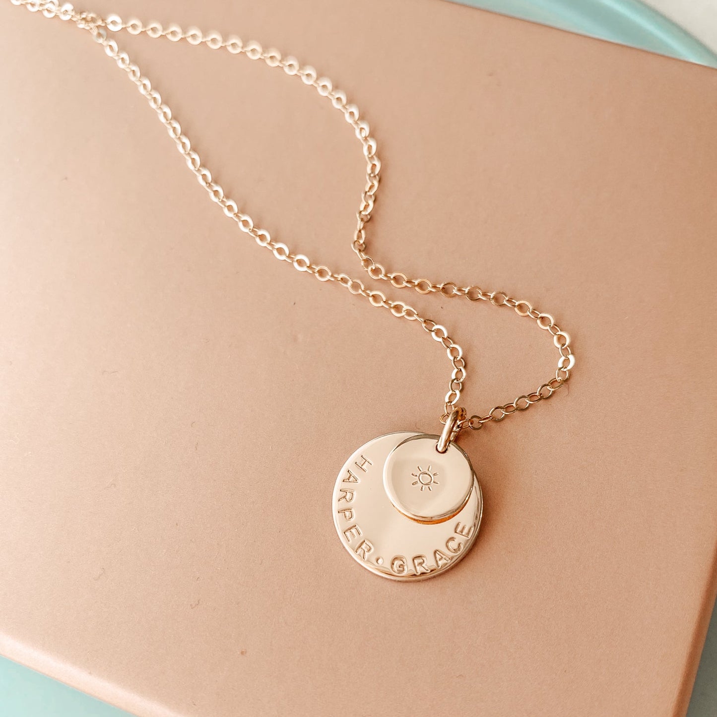 Large & Small Stacking Pendant Necklace