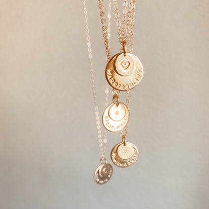 Large & Small Stacking Pendant Necklace