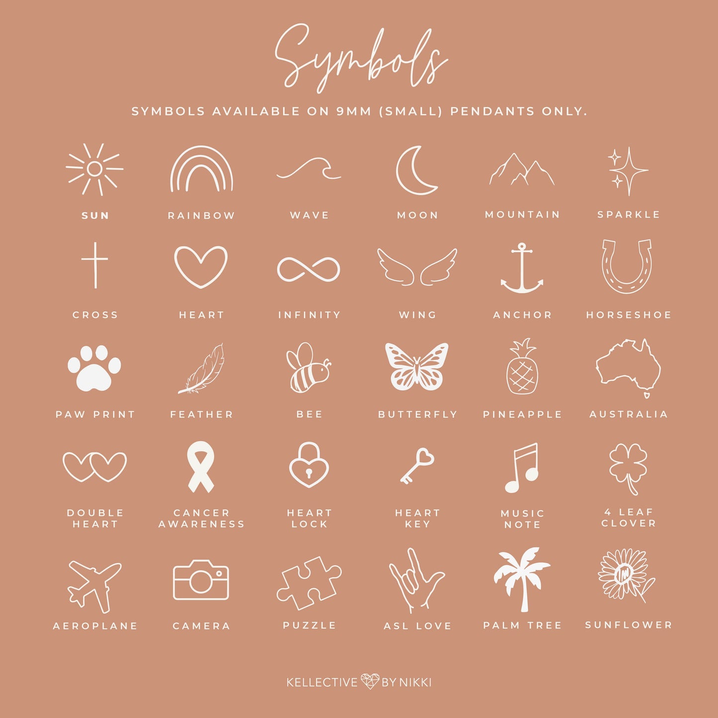 Paw Print Symbol Small Pendant Necklace