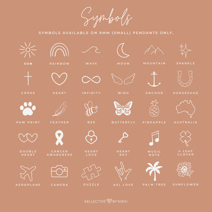 Paw Print Symbol Small Pendant Necklace