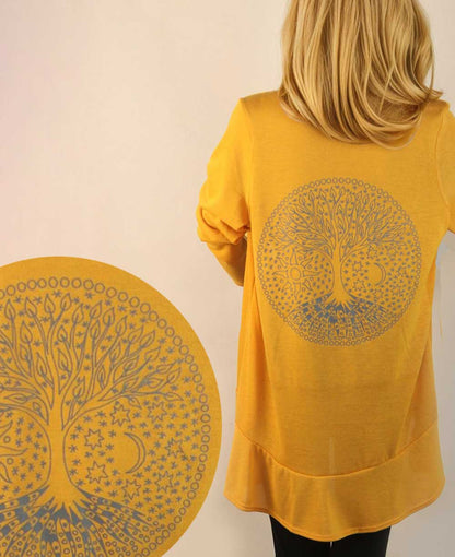 Women's Long Sleeves Ruffle Cardigan