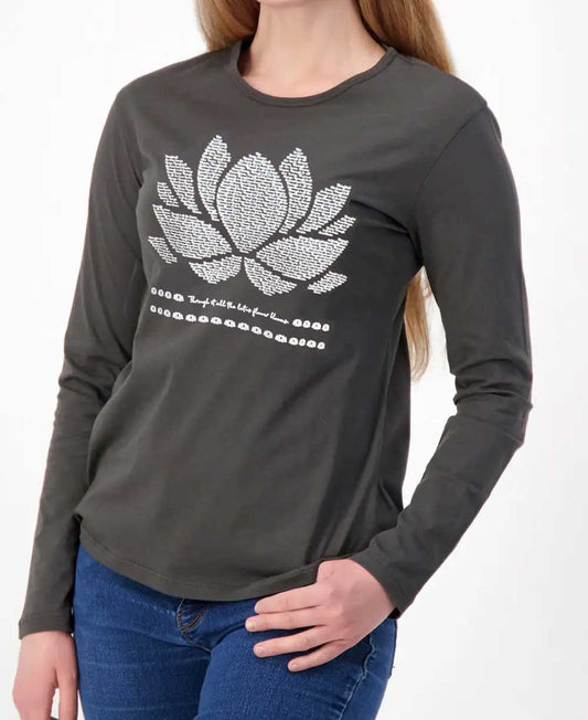 Certified Fairtrade Organic Cotton Lotus Long Sleeve Tee