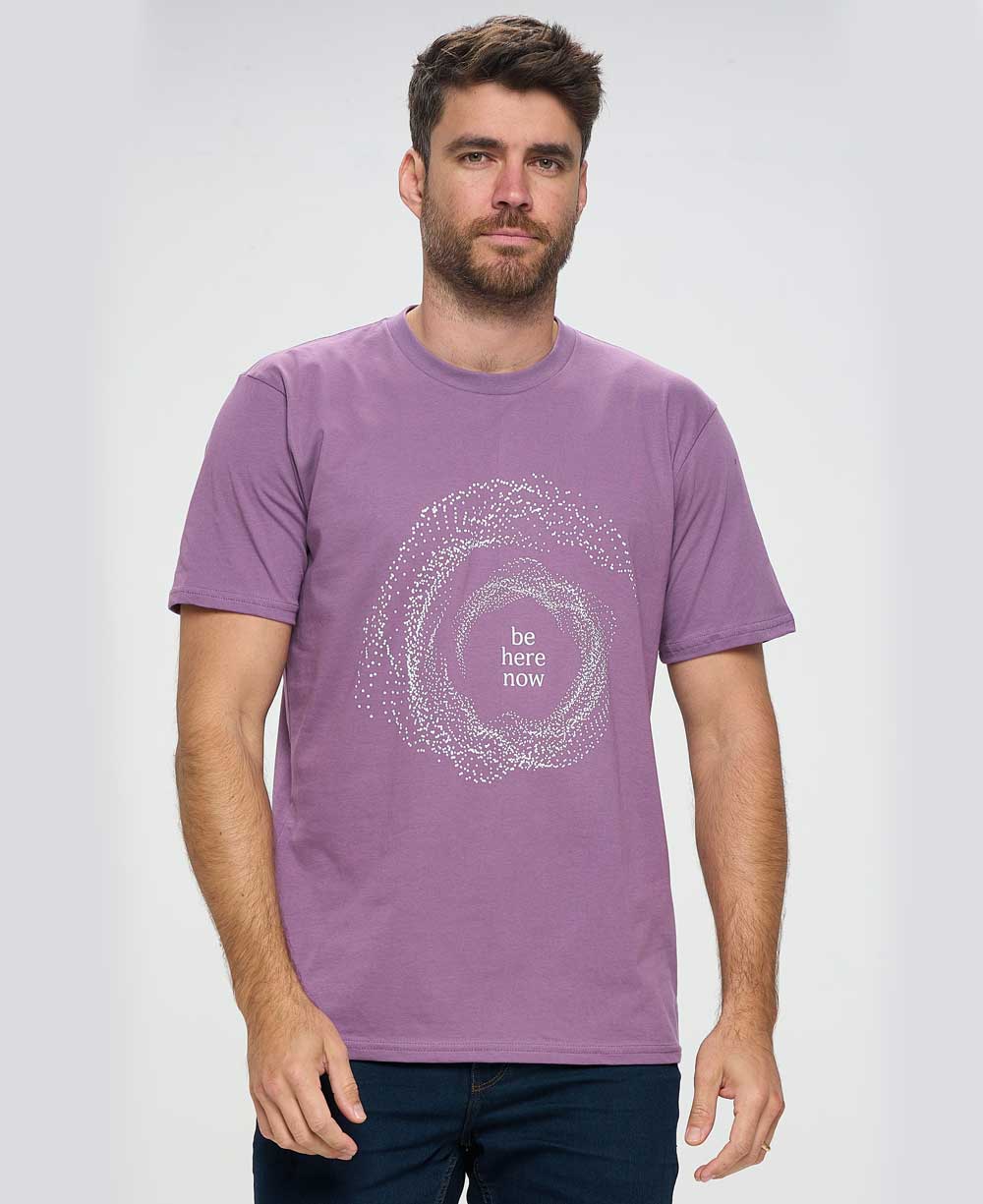 Men’s Organic Cotton Be Here Now T-Shirt, USA