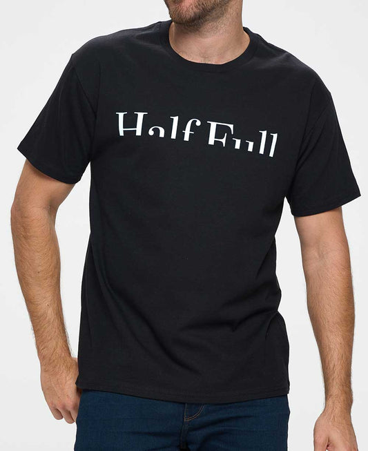 Men’s Organic Cotton Inspirational Half Full T-Shirt, USA