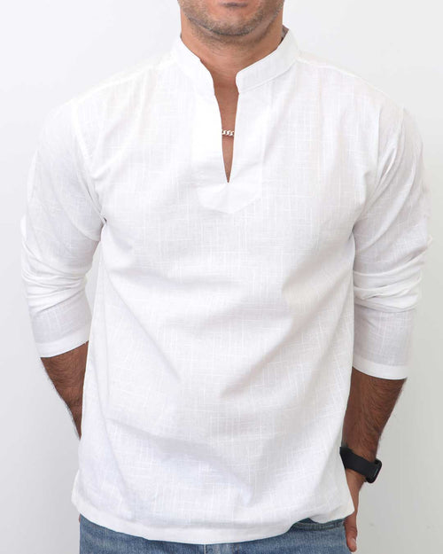 Men’s White Thai Cotton Shirt