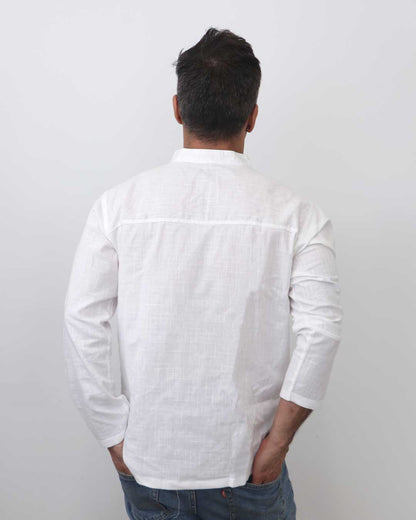 Men’s White Thai Cotton Shirt